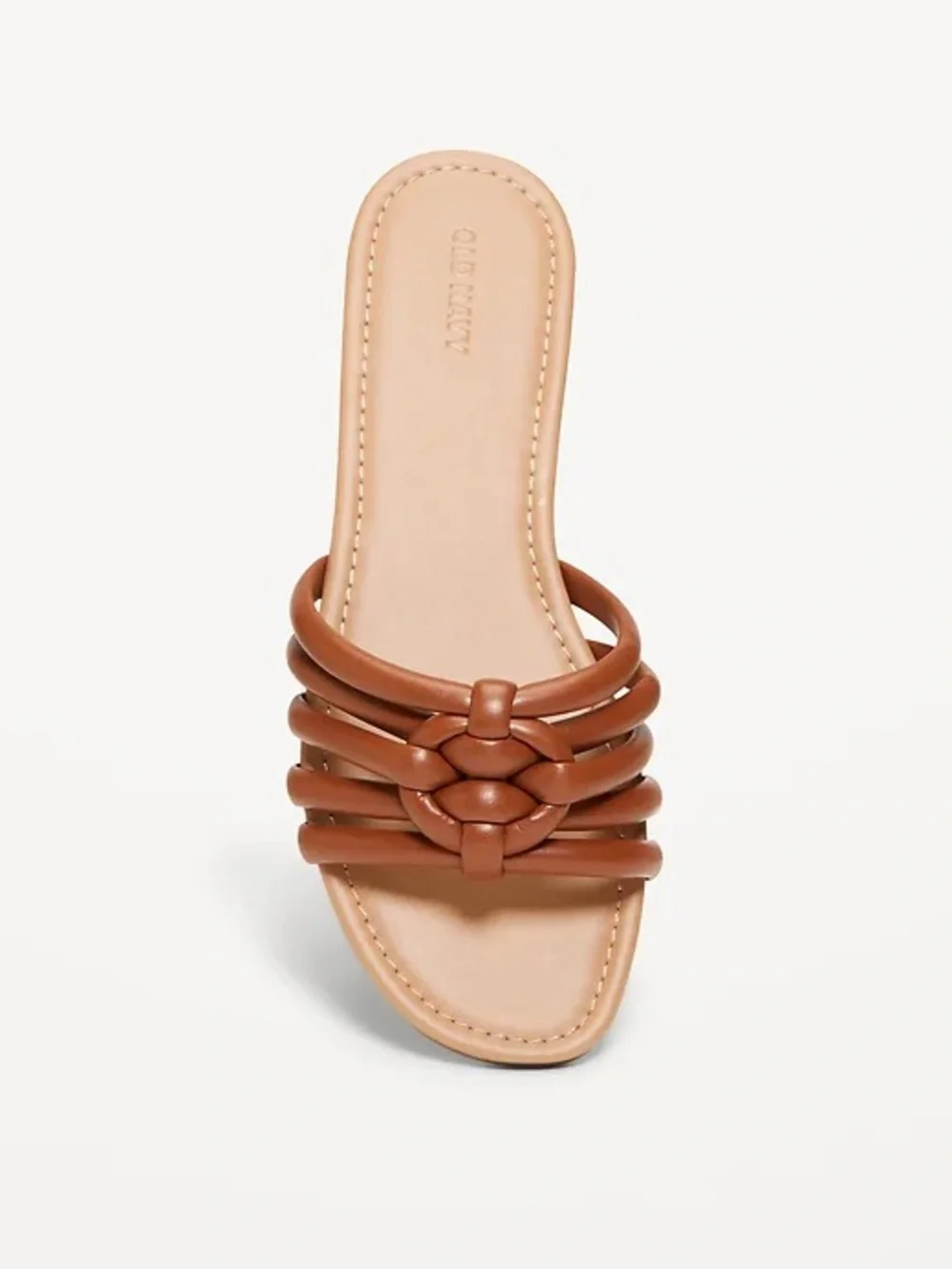Old Navy Knotted Puff Slide Sandals NWOT Women’s Size 9.5 Brown